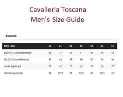 Men's Cavalleria Toscana Logo Tape Breeches Grip Knee -Equi Gear Shop men size guide cavalleria toscana 54603.1657138040