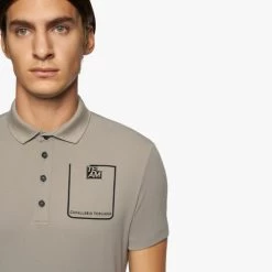 Men's Cavalleria Toscana Raceway Polo Short Sleeve 9 Men's Cavalleria Toscana Raceway Polo Short Sleeve -Equi Gear Shop men team raceway polo ss taupgrey front detail POU301 PA060 8C00 cavalleria toscana 90722.1659815410