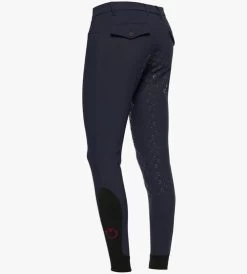Men's Cavalleria Toscana Dressage Breeches Full Grip -Equi Gear Shop mens fg breeches smoky blue back PAU054 JE010 7E00 ct 01088.1661022370