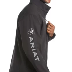 Men's Ariat Logo 2.0 Softshell Jacket -Equi Gear Shop mens logo 2.0 softshell black sleeve 10023322 ariat 44744.1641589627
