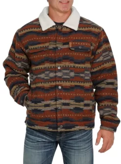 Men's Cinch Print Trucker Jacket -Equi Gear Shop mens printed trucker jacket multi front MWJ1511006 miller 51124.1670106341