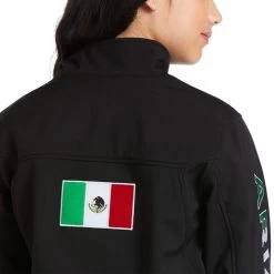 Kids Ariat Team Softshell Mexico Jacket -Equi Gear Shop new softshell jacket mexico black flag 10036550 ariat 90369.1644626258