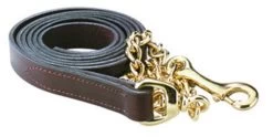 Perri's Leather Lead With Brass Chain