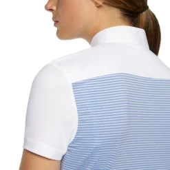 Cavalleria Toscana Seersucker Poplin Bib Shirt Short Sleeve -Equi Gear Shop poplin bib compete ss light blue back detail CAD205 JE146 Q730 cavalleria toscana 26444.1663986024