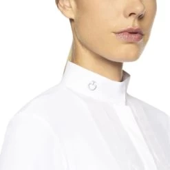 Cavalleria Toscana Poplin Bib Competition LS Polo 11 Cavalleria Toscana Poplin Bib Competition LS Polo -Equi Gear Shop poplin bib jersey comp polo LS white collar POD256 JE022 0001 CT 13675.1655842566