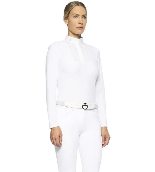 Cavalleria Toscana Poplin Bib Competition LS Polo 5 Cavalleria Toscana Poplin Bib Competition LS Polo - Image 5