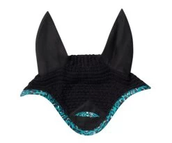WeatherBeeta Prime Leopard Ear Bonnet -Equi Gear Shop prime leopard ear bonnet turquoise front 1006960006 weatherbeeta 51821.1625005269
