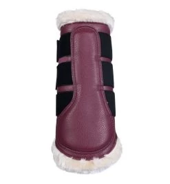 HKM Comfort Premium Fur Protection Boots -Equi Gear Shop protection boots wine red 13024 3100 HKM 14076.1672705358