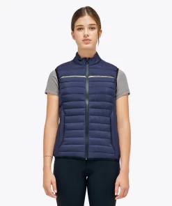 Cavalleria Toscana Team Puffer Vest -Equi Gear Shop puffer vest smoky blue front GLD266 NY092 7E00 CT 65007.1675967382