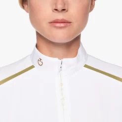 Cavalleria Toscana REVO Premier Polo Short Sleeve 10 Cavalleria Toscana REVO Premier Polo Short Sleeve -Equi Gear Shop revo premier polo ss white front detail POD298 JC033 0001 cavalleria toscana 04933.1659744788