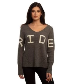 Goode Rider RIDE Sweater -Equi Gear Shop ride sweater heather charcoal front 19037 3758 goode rider 61577.1665773727