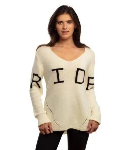 Goode Rider RIDE Sweater -Equi Gear Shop ride sweater ivory front 19037 3710 goode rider 05016.1665773750