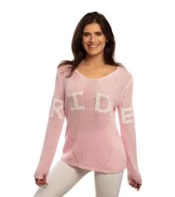 Goode Rider RIDE Lightweight Sweater -Equi Gear Shop ride sweater pink front 19038 3719 goode rider 23064.1665774425
