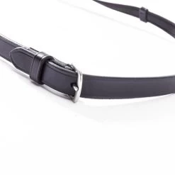 Kavalkade Rolled Rubberized Reins With Stops -Equi Gear Shop rolled ruberized reins stops black buckle 223 12 black kavalkade 00085.1680906208