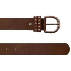 Horze Rose Gold Buckle Belt -Equi Gear Shop rose gold buckle belt bison dark brown ends 33394 BDBB horze 04687.1648673523