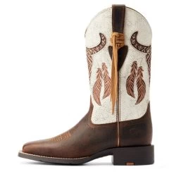 Ariat Round Up Southwest StretchFit Western Boot -Equi Gear Shop round up sw stretchfit brown.wh outside 10044434 ariat 65903.1677192545