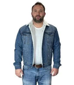 Men's Roper Sherpa Denim Jacket -Equi Gear Shop sherpa denim jacket hero roper 60794.1669170038