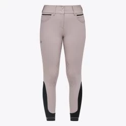 Cavalleria Toscana Silicone Logo Breeches Knee Grip -Equi Gear Shop silicone print ct breeches blush front PAD175 JE010 1A00 cavalleria toscana 89699.1659819170