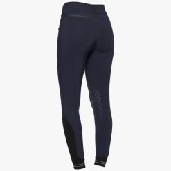 Cavalleria Toscana Silicone Logo Breeches Knee Grip -Equi Gear Shop silicone print ct breeches navy back PAD175 JE010 7E00 cavalleria toscana 53455.1659819220