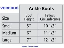 Veredus Carbon Gel Vento Ankle Boots -Equi Gear Shop size chart ankle boot veredus 94016.1603567075