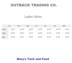 Outback Trading Eleanor Print Big Shirt -Equi Gear Shop size chart ladies shirt outback 48807.1636229905