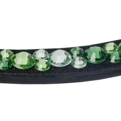 Kavalkade Sparkle Curved Browband -Equi Gear Shop sparkle green curved brow black green detail 202 15 blk green kavalkade 87587.1680800679