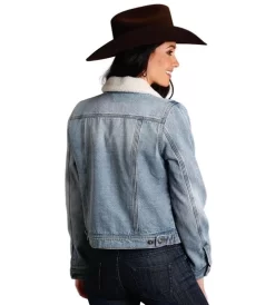 Stetson Ladies Sherpa Denim Jacket -Equi Gear Shop stetson denim jacket denim back 1109805940075 stetson 15584.1665015849