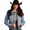 Stetson Ladies Sherpa Denim Jacket