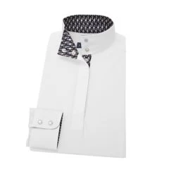 Essex Classics Talent Yarn Shirt Straight Collar -Equi Gear Shop straight collar LS horses navy ESL24W1 essex 30306.1660254604