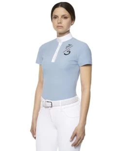 Cavalleria Toscana CT Team Red Stripe Polo -Equi Gear Shop team comp polo ss lt blue side POD274 JE022 7C00 CT 49333.1640128433