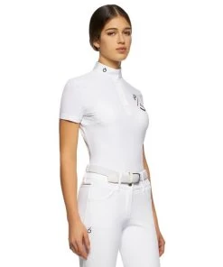 Cavalleria Toscana CT Team Red Stripe Polo -Equi Gear Shop team compet polo ss white side POD274 JE022 0001 CT 97725.1640128184