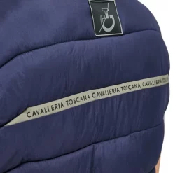 Cavalleria Toscana Team Puffer Vest -Equi Gear Shop team puffer vest navy back detail GLD266 NY092 7E00 cavalleria toscana 35678.1660611116