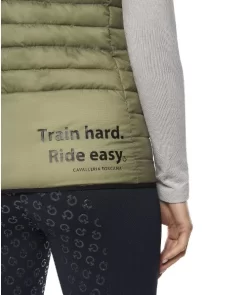 Cavalleria Toscana Team Red Stripe Quilted Vest -Equi Gear Shop team stripe vest verde back motto GLD250 NY086 5D00 CT 13737.1642285556
