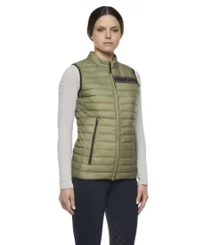 Cavalleria Toscana Team Red Stripe Quilted Vest -Equi Gear Shop team stripe vest verde side GLD250 NY086 5D00 CT 58047.1642285531