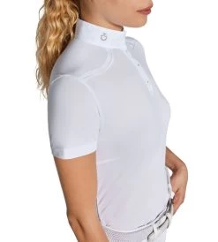 Cavalleria Toscana Tech Piqué Polo Short Sleeve -Equi Gear Shop tech pique polo SS white side POD351 PA005 0001 CT 37055.1688778949