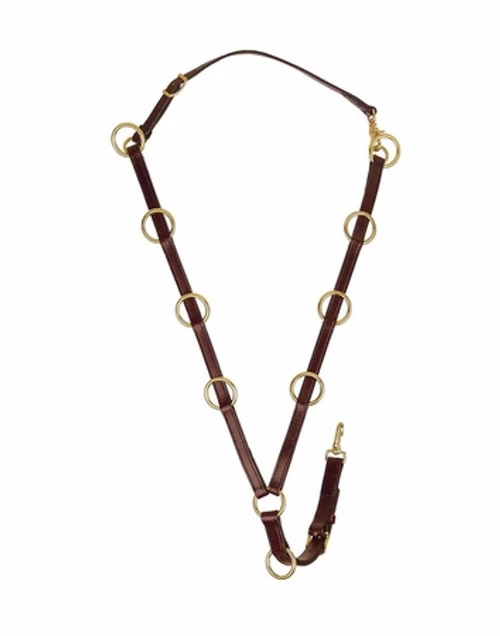 Tory Leather 10 Ring Training Martingale 1 Tory Leather 10 Ring Training Martingale