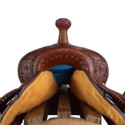 Alamo Saddlery TTBS Barrel Saddle -Equi Gear Shop ttbs barrel brown turquoise front TTBS alamo 07833.1650485393