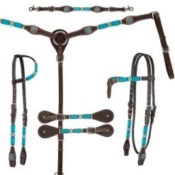 Circle Y Turquoise Round Up Wither Strap