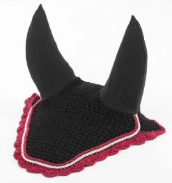 USG Fly Bonnets -Equi Gear Shop usg fly bonnet veil black burgundy 98826 65678.1589058247