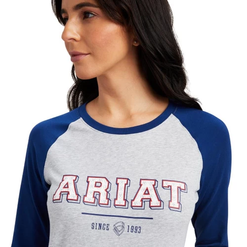 Ariat Varsity Logo Tee Long Sleeve 2 Ariat Varsity Logo Tee Long Sleeve - Image 2