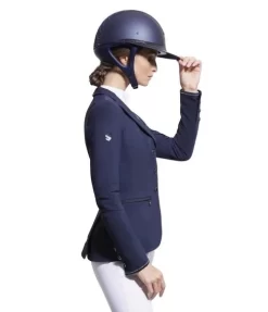 Samshield Victorine Satin Show Jacket -Equi Gear Shop victorine satin jacket navy side 3059 samshield 69499.1638827315