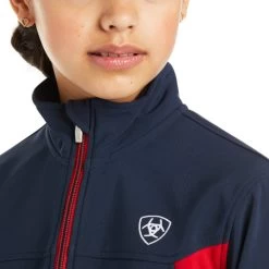 Ariat Youth New Team Softshell Jacket -Equi Gear Shop youth team softshell navy collar 10019268 ariat 60534.1641431266