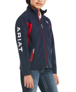 Ariat Youth New Team Softshell Jacket -Equi Gear Shop youth team softshell navy side 10019268 ariat 34432.1641431252